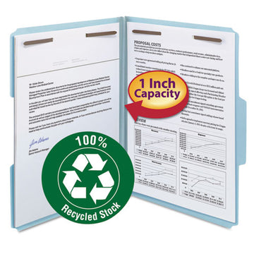 Smead® 100% Recycled Pressboard Fastener Folders, Legal Size, Gray-green, 25-box freeshipping - TVN Wholesale